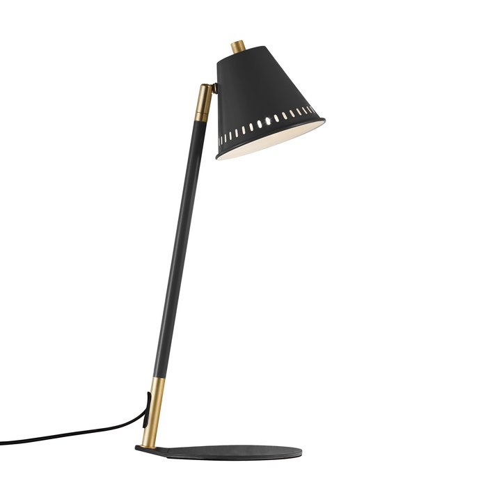 Elegantné, ľahko priemyselné svietidlo s mosadzným detailom a zaujímavým svetelným efektom – Nordlux Pine (čierna)