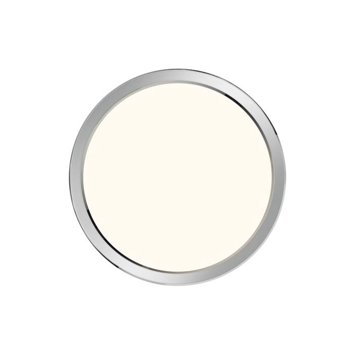 Jednoduché okrúhle stropné svietidlo Oja od Nordluxu s trojstupňovým stmievačom s možnosťou výberu teploty svetla nenásilne doplní akýkoľvek priestor (biela, chróm)
