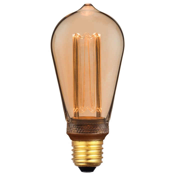 Dizajnová Nordlux LED žiarovka Retro Deco Edison 3,5W E27 (zlatá)