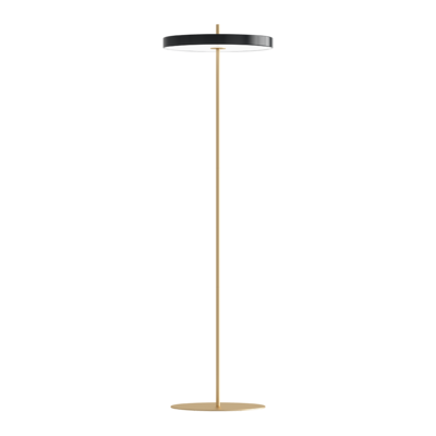 Elegantná dizajnová stojacia lampa so zabudovaným LED panelom a difúzorom