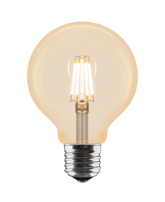 2W LED žiarovka UMAGE Idea s priemerom 8 cm, vhodná pre svietidlá so závitom E27 a E26 nielen značky UMAGE
