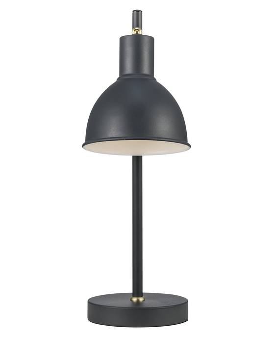 Štýlová retro kovová lampička Nordlux Pop v čierne a bielej farbe doplní spálňu a detskú izbu.