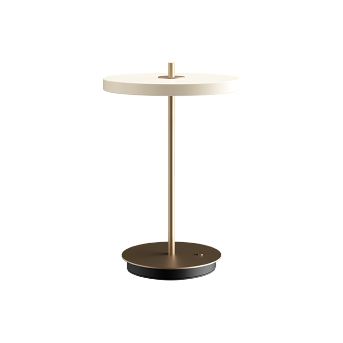 Elegantná dizajnová stolová lampa so zabudovaným LED panelom a difúzorom so skrytým USB portom na nabíjanie mobilného telefónu, trojstupňový stmievač (biela)