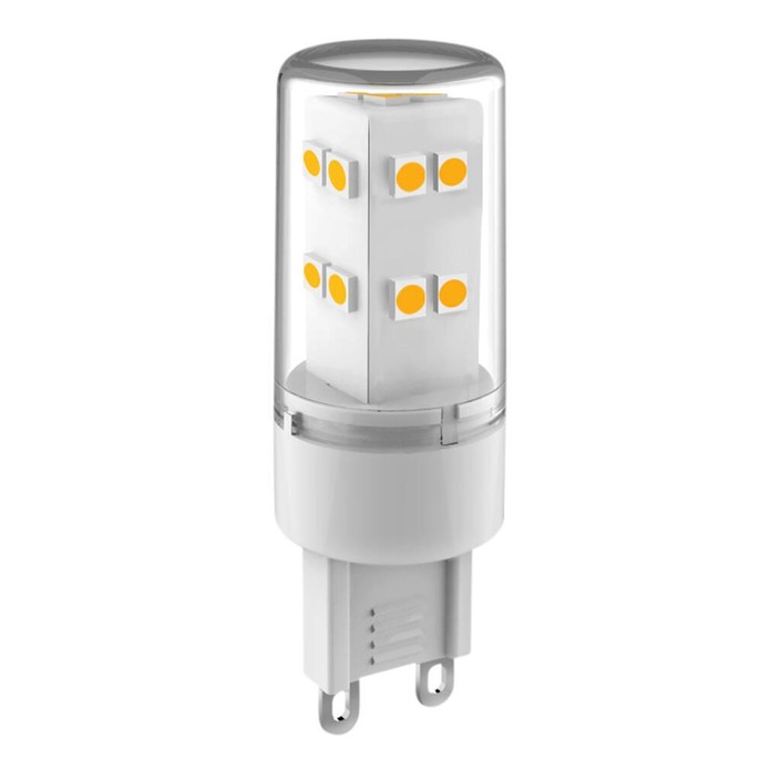LED žiarovka so závitom G9 3,3W 3000K (číra)