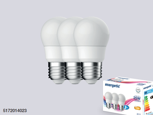 Nordlux LED žiarovka E27 3,5W 2700K v balení 3 ks
