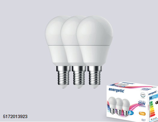 Nordlux LED žiarovka G45 SMD E27 4,9W 2700K v balení 3 ks (biela)