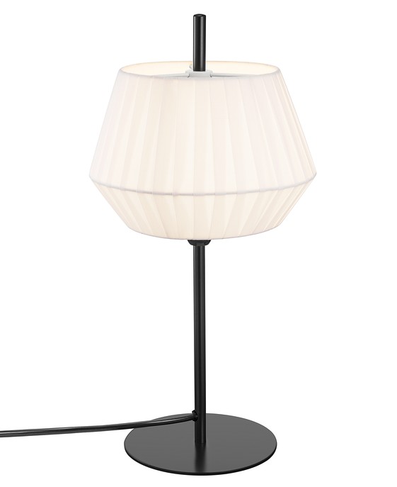Originálna nástenná lampička Nordlux Dicte s efektom tlmeného svetla, dostupná v bielej alebo béžovej farbe.