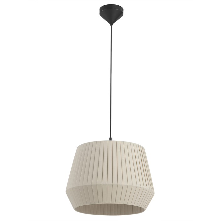 Originálna závesná lampa Nordlux Dicte 40 s efektom tlmeného svetla, dostupná v bielej alebo béžovej farbe. (béžová)