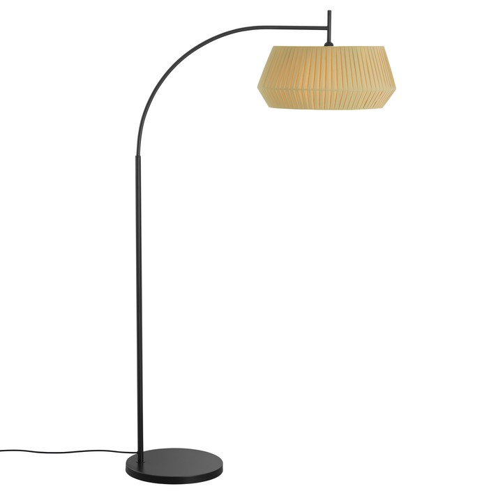 Originálna stojacia lampa Nordlux Dicte s efektom tlmeného svetla, dostupná v bielej alebo béžovej farbe. (béžová)