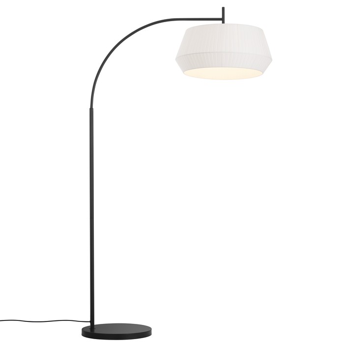 Originálna stojacia lampa Nordlux Dicte s efektom tlmeného svetla, dostupná v bielej alebo béžovej farbe. (biela)