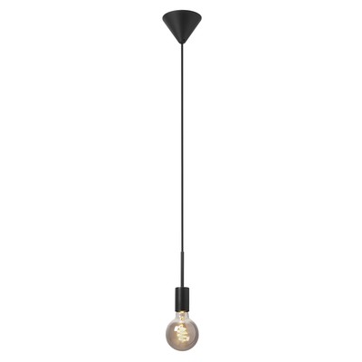 Závesné dekoratívne svetlo Paco od Nordluxu v čiernom alebo mosadznom variante. Ideálne v kombinácii s dekoratívnou žiarovkou.  