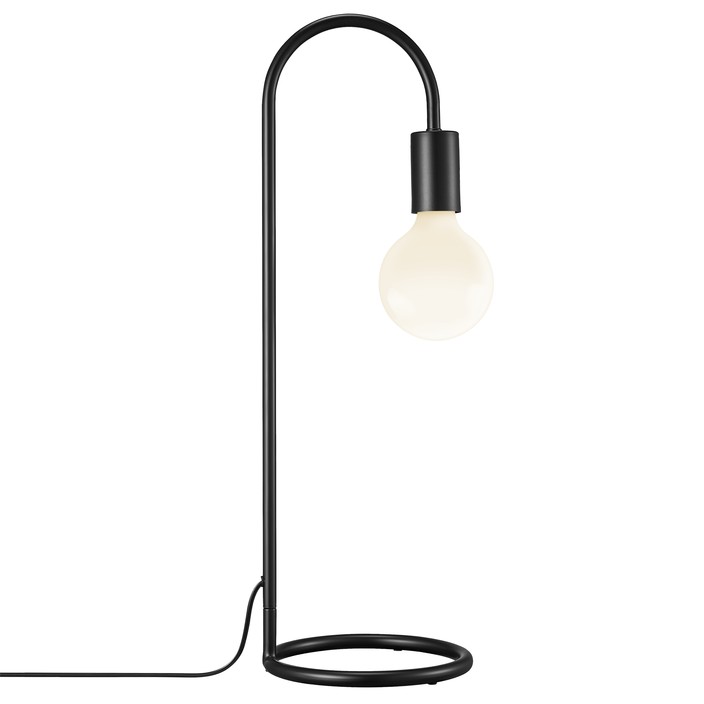Stolová dekoratívna lampička Paco od Nordluxu v čiernom dizajne. Ideálna v kombinácii s dekoratívnou žiarovkou do čitateľského kútika alebo spálne. (čierna)