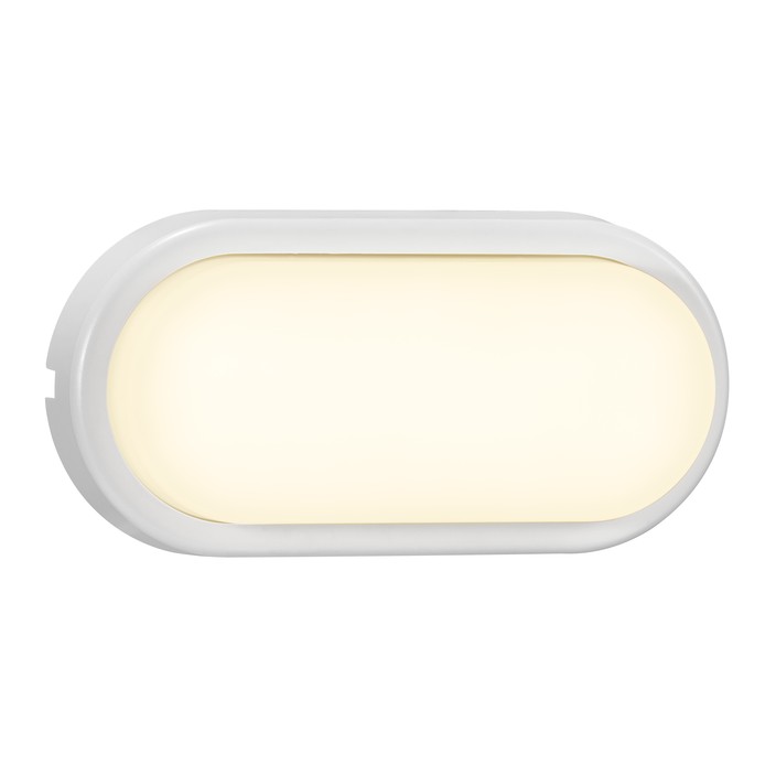 Vonkajšie nástenné a stropné, jednoduché a funkčné LED svetlo Nordlux Cuba Bright Oval použiteľné aj v interiéri, dostupné vo dvoch farbách, čiernej a bielej. (biela)