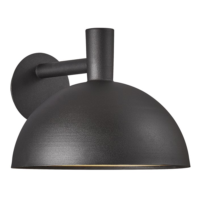 Vonkajšie nástenné svietidlo Arki 35 od Nordluxu s elegantným vzhľadom z čierneho matného kovu alebo v galvanizovanom vyhotovení (čierna)