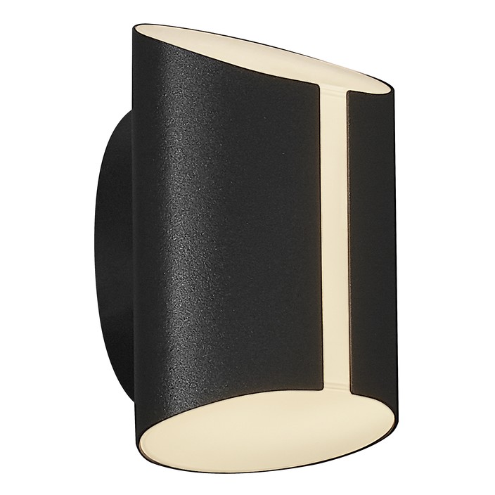 Nástenné svietidlo Grip od Nordluxu so šikmým dizajnom. Hodí sa do interiéru aj exteriéru, svieti rozptýleným mäkkým svetlom, ktoré možno stmievať pomocou aplikácie Nordlux Smart Light. K dispozícii v bielej a čiernej farbe. (čierna)