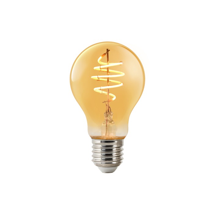 Dizajnová inteligentná stmievateľná LED žiarovka pre svietidlá so závitom E27. V jantárovom vyhotovení. ( jantárová)