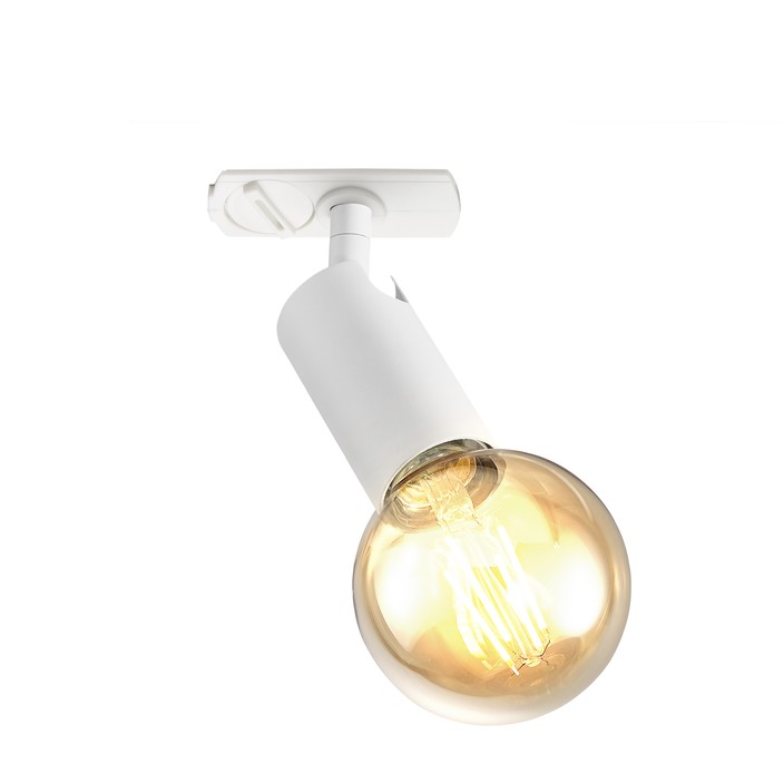 Originálne stropné svetlo Open od Nordluxu v matnom bielom alebo čiernom vyhotovení. Vyberte si dekoratívnu žiarovku pre originálny dizajn. (biela)