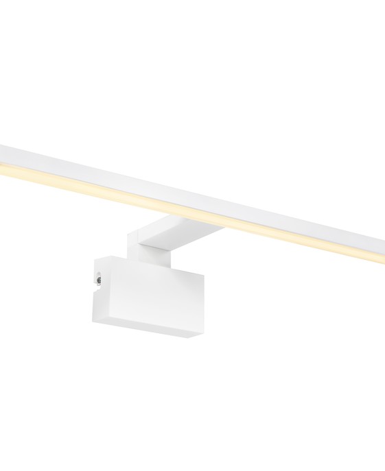 Kúpeľňové elegantné tenké svetlo Marlee od Nordluxu umožňuje tri spôsoby inštalácie – na stenu, na zrkadlo alebo na skrinku. Vďaka vysokému krytiu ho využijete vo vlhkých priestoroch.