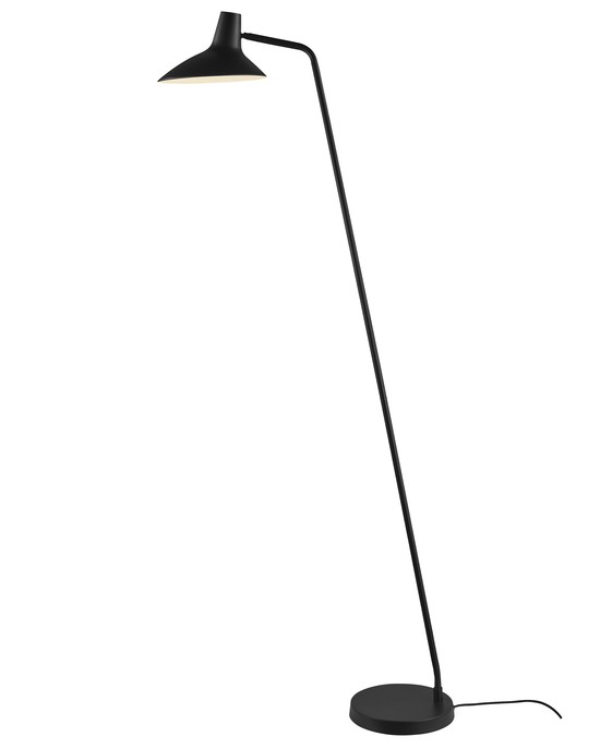 Kombinácia funkčného a estetického – to je stojacia lampa Darci od Nordluxu. Pomocou kĺbu nastavíte smer svetla, vďaka čomu je vhodná do čitateľského kútika. V čiernej farbe s matným zamatovým povrchom.