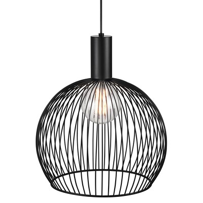 Jednoduché, estetické svetlo Nordlux Aver z čiernych zakrivených kovových drôtov