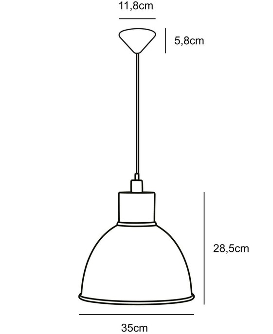 Kovová závesná lampa Pop Maxi od Nordluxu – jednoduché retro pre každý interiér