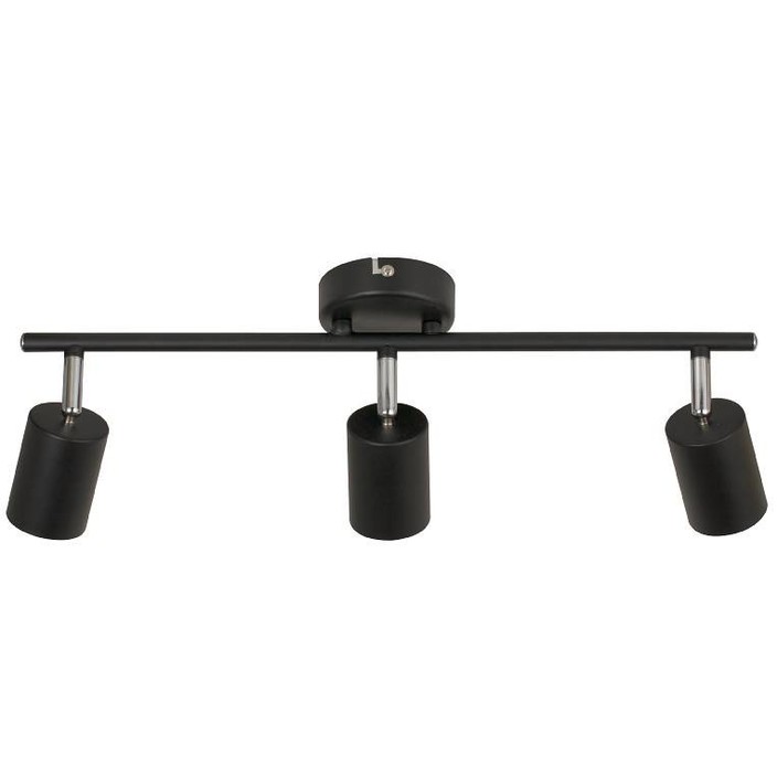 Jednoduché stropné svietidlo Nordlux Explore v jemnom dizajne s otočnými spotmi (čierna)