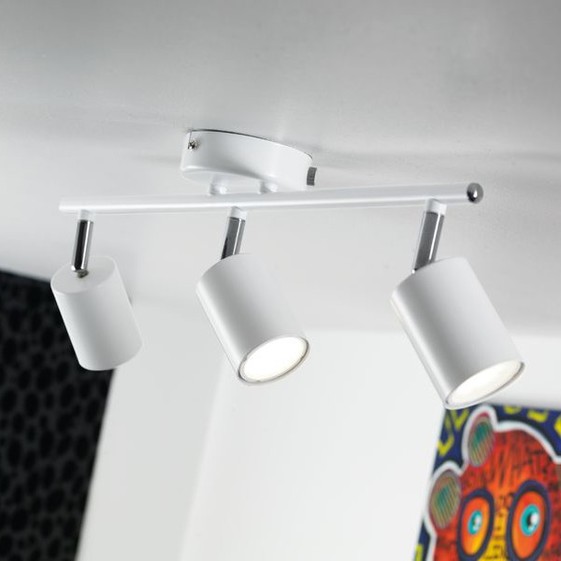 Jednoduché stropné svietidlo Nordlux Explore v jemnom dizajne s otočnými spotmi