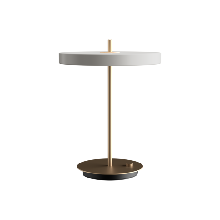 Elegantná dizajnová stolová lampa so zabudovaným LED panelom a difúzorom obsahujúca skrytý USB port na nabíjanie mobilného telefónu (šedá)
