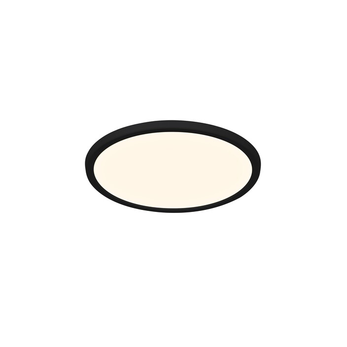 Jednoduché okrúhle svietidlo Oja 29 v ultratenkom vyhotovení s trojstupňovým stmievačom. (čierna)