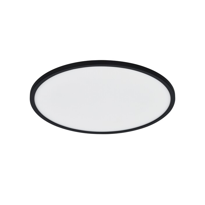 Jednoduché okrúhle svietidlo Oja 42 v ultratenkom vyhotovení s trojstupňovým stmievačom v čiernej farbe. Vyberte si z dvoch veľkostí. ( Priemer: Ø42,4cm)