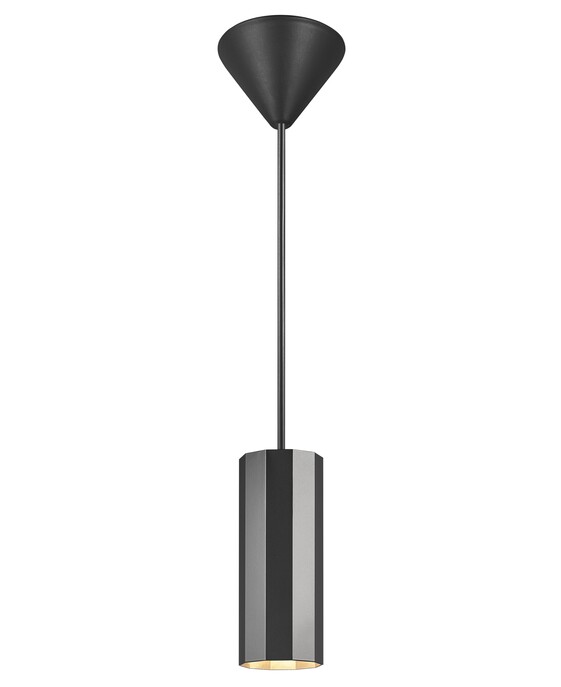 Závesné svetlo Alanis v tvare dekagóna v dizajnovom vyhotovení vo dvoch farebných variantoch.