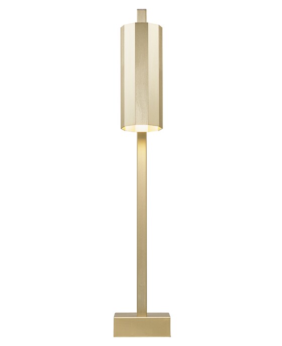 Stolové svetlo Alanis v tvare dekagóna v dizajnovom vyhotovení vo dvoch farebných variantoch.