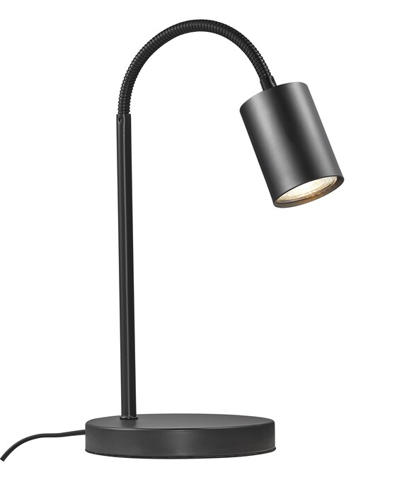 Minimalistická stolová lampička Nordlux Explore s bodovým svetlom na flexi ramene.