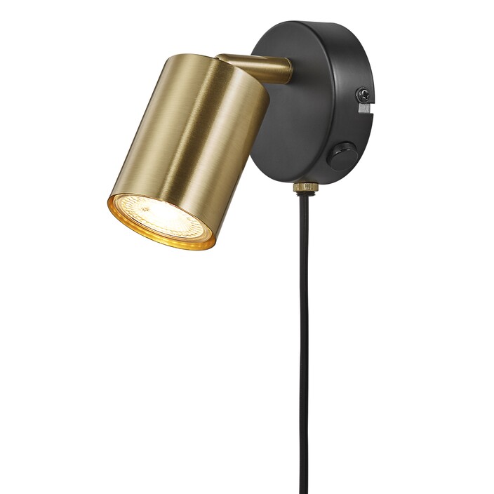 Minimalistická nástenná lampička Nordlux Explore v 7 farebných variantoch (mosadz)