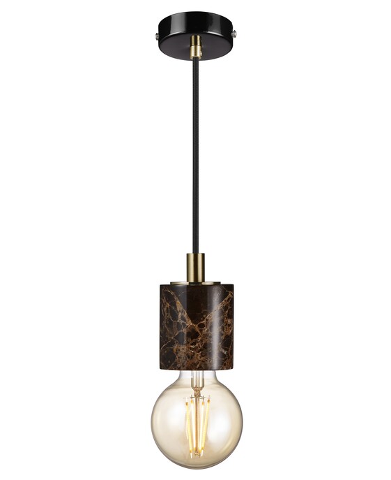 Závesná lampa z mramoru Nordlux Siv s jedinečným vzorom a štruktúrou vo dvoch farbách