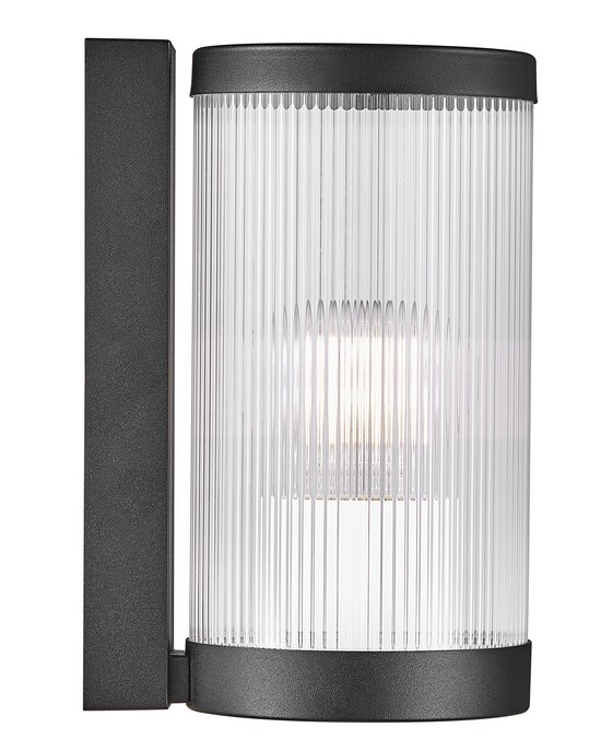 Vonkajšie nástenné svetlo Coupar s vrúbkovaným povrchom v troch farebných variantoch.
