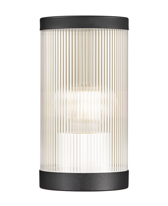 Vonkajšie nástenné svetlo Coupar s vrúbkovaným povrchom v troch farebných variantoch.