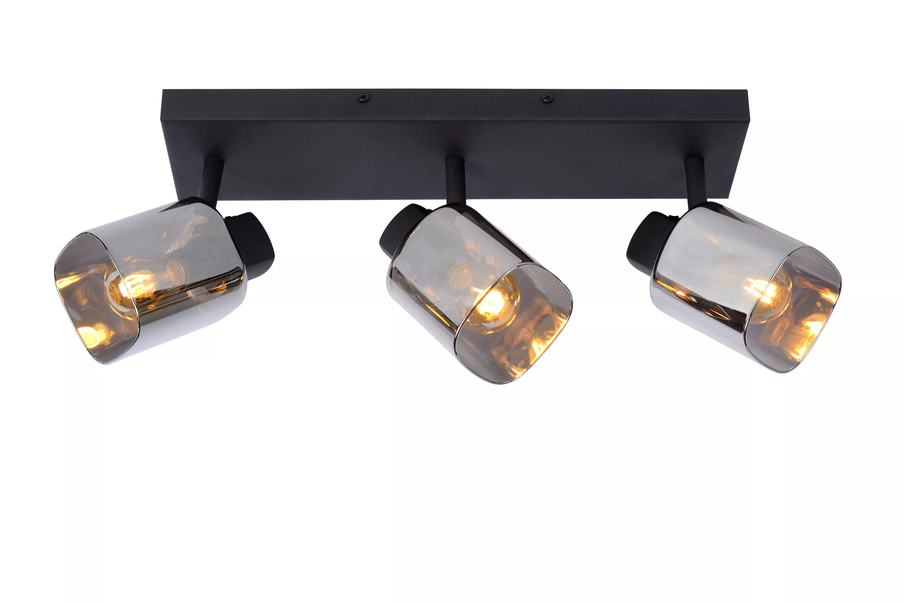 Stropné svietidlo Alion s tromi tienidlami je ideálne na osvetlenie obývačky alebo kuchyne. Je vhodné doplniť ho dekoratívnou alebo stmievateľnou žiarovkou. (čierna)