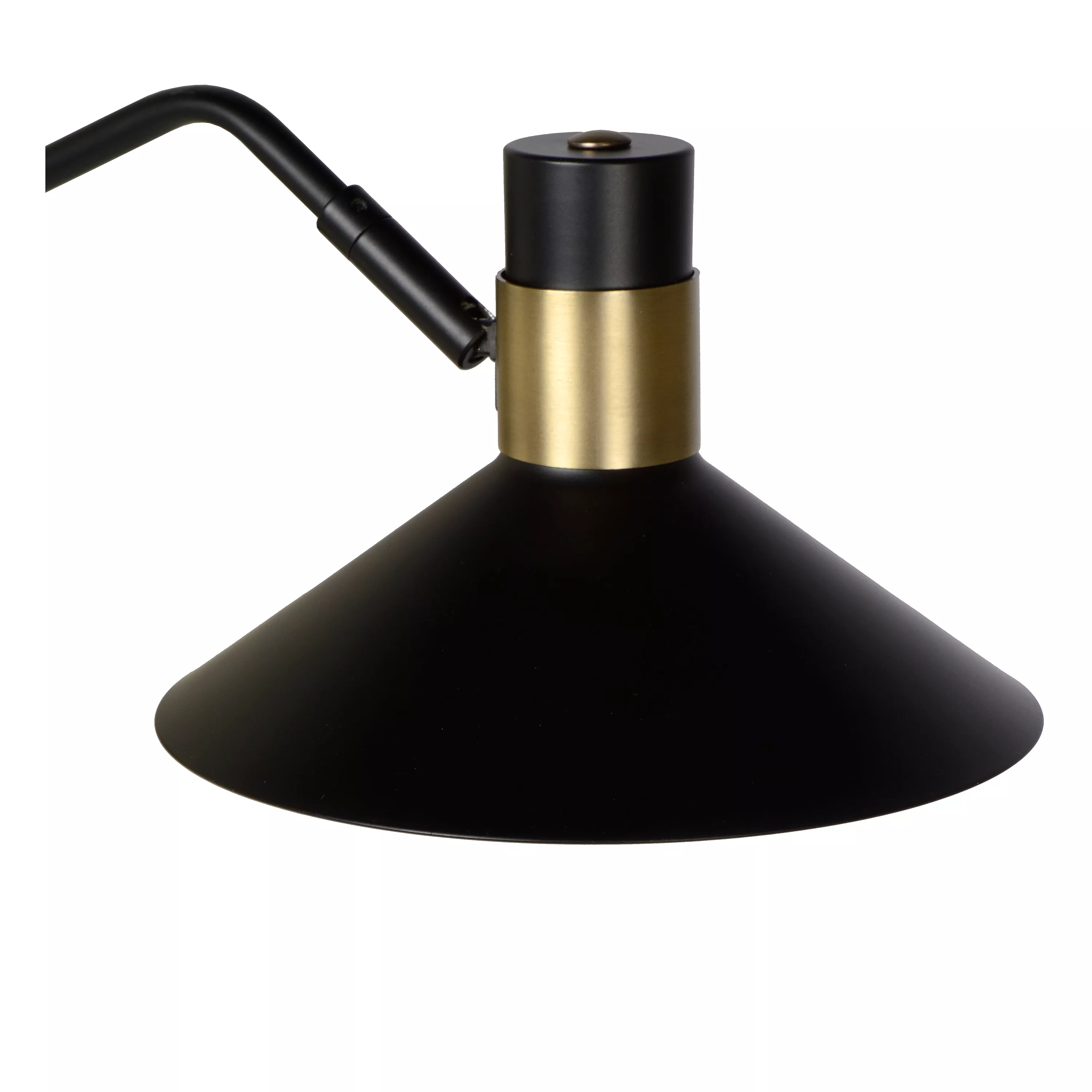 Nástenné svietidlo Pepijn v čiernej farbe s mosadzou, vhodné do obývačky alebo spálne.