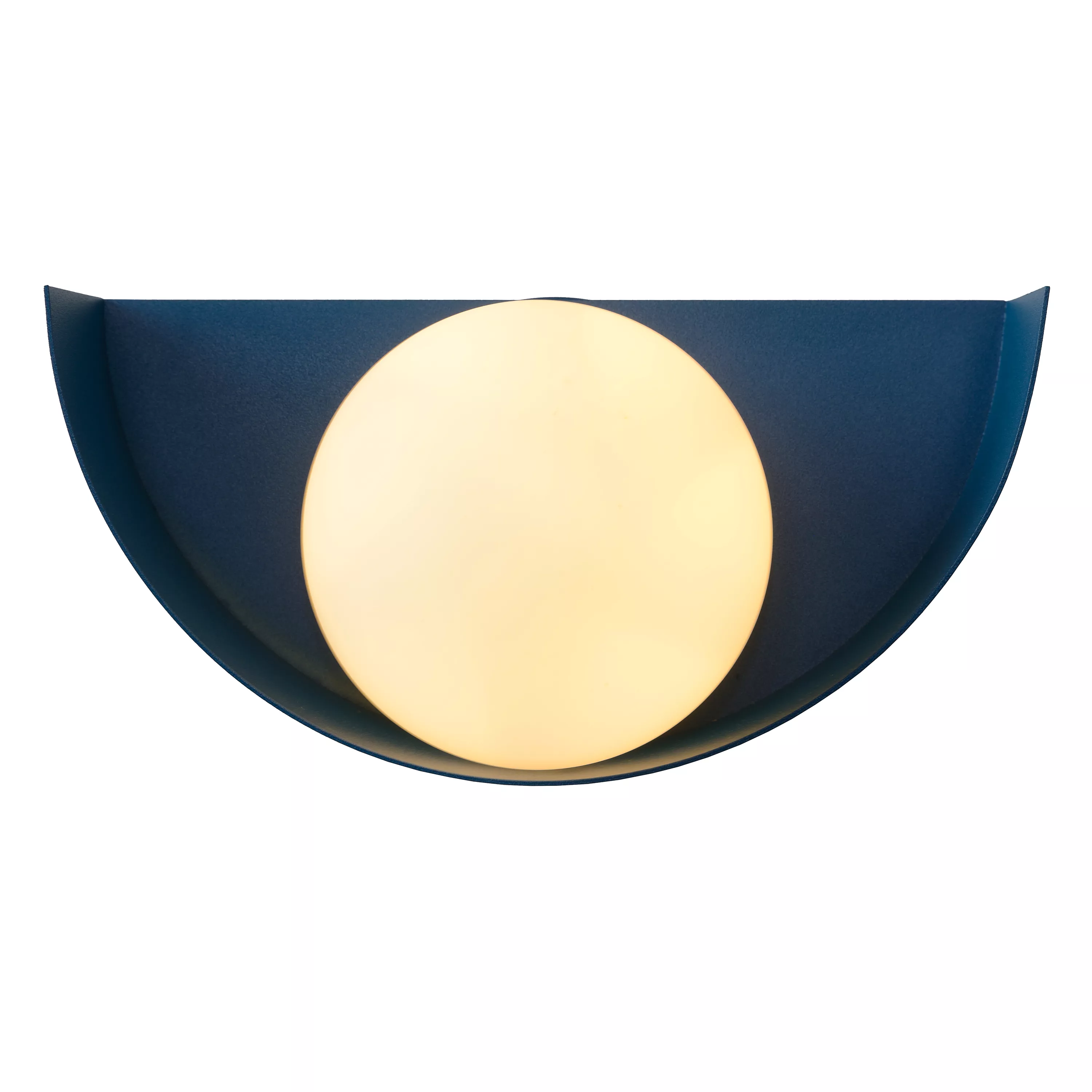 Dekoratívna nástenná lampa Benni v modrej farbe dodá svetlo vašej spálni, obývačke alebo chodbe.