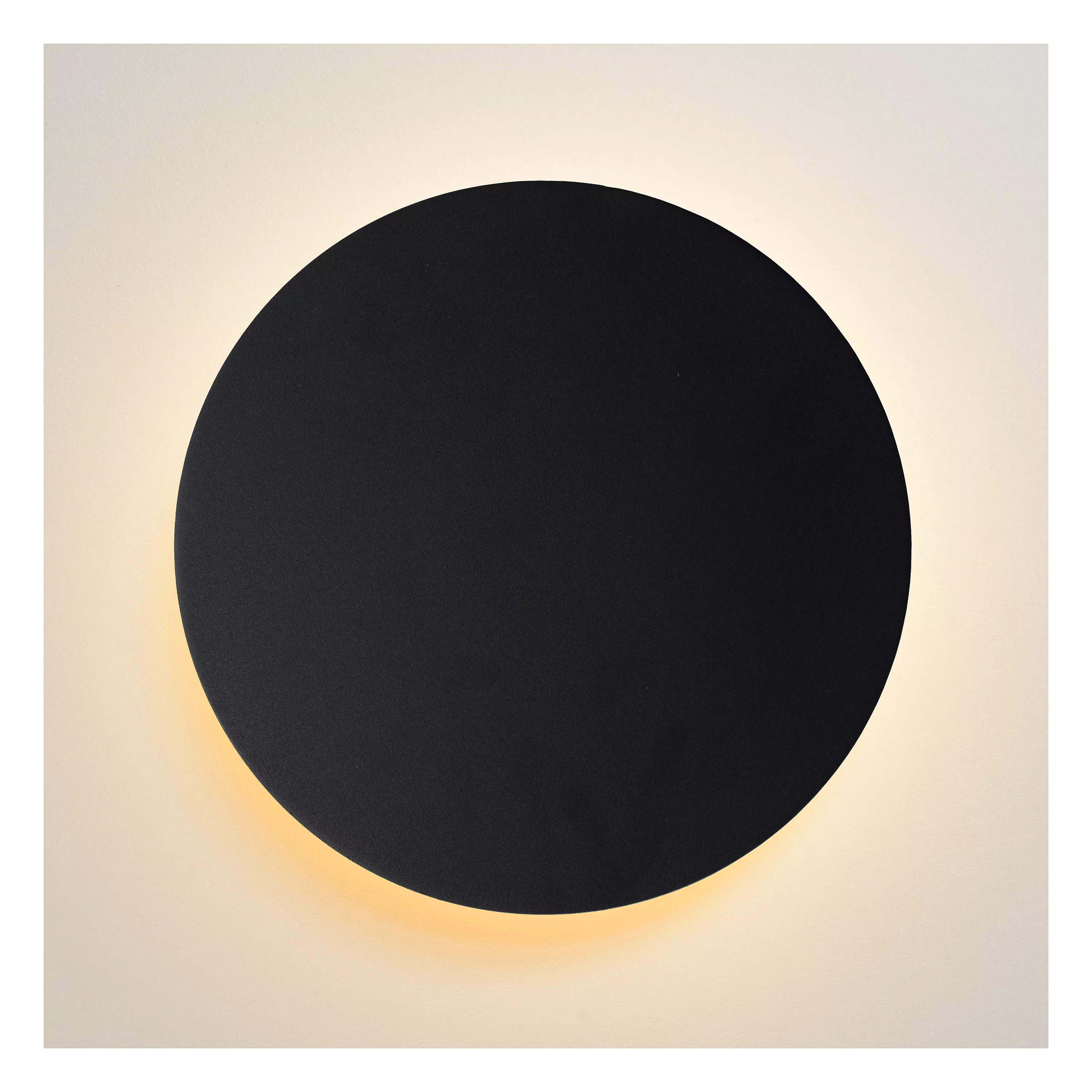 Nástenné svietidlo Eklyps vytvorí na stene okrúhlu žiaru, dostupné v čiernej farbe.
