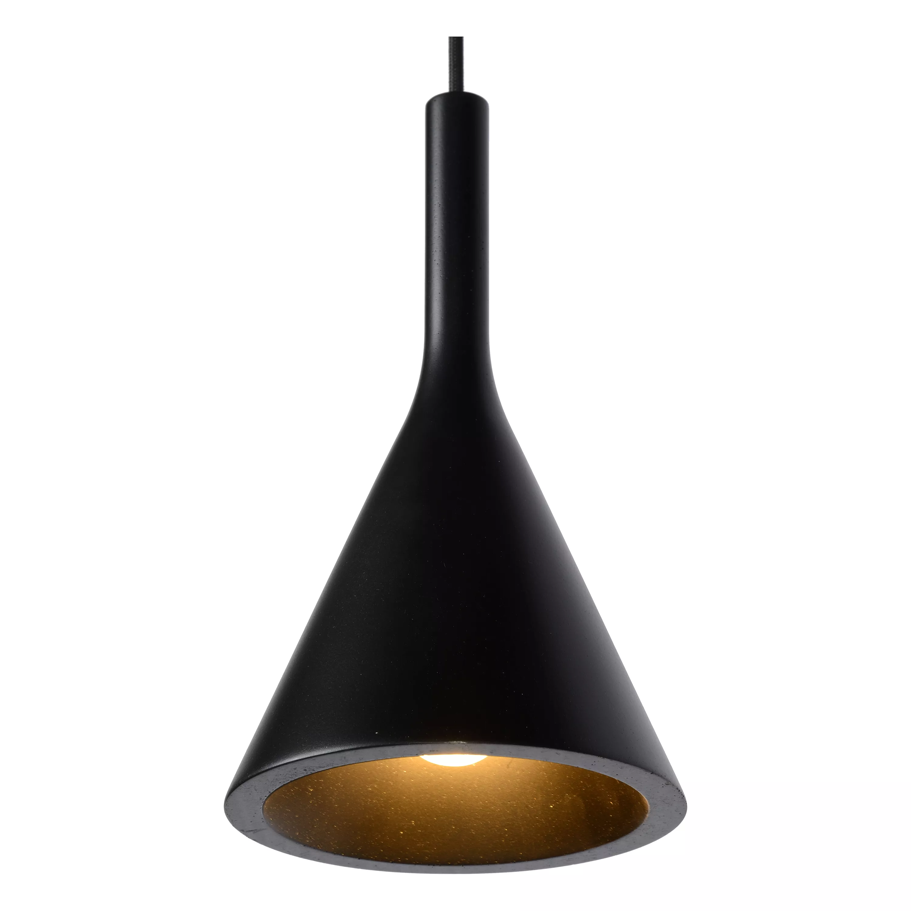 Elegantné závesné svietidlo Gipsy so 4 tienidlami, ktoré sa hodí do každého interiéru. V minimalistickom čiernom vyhotovení.