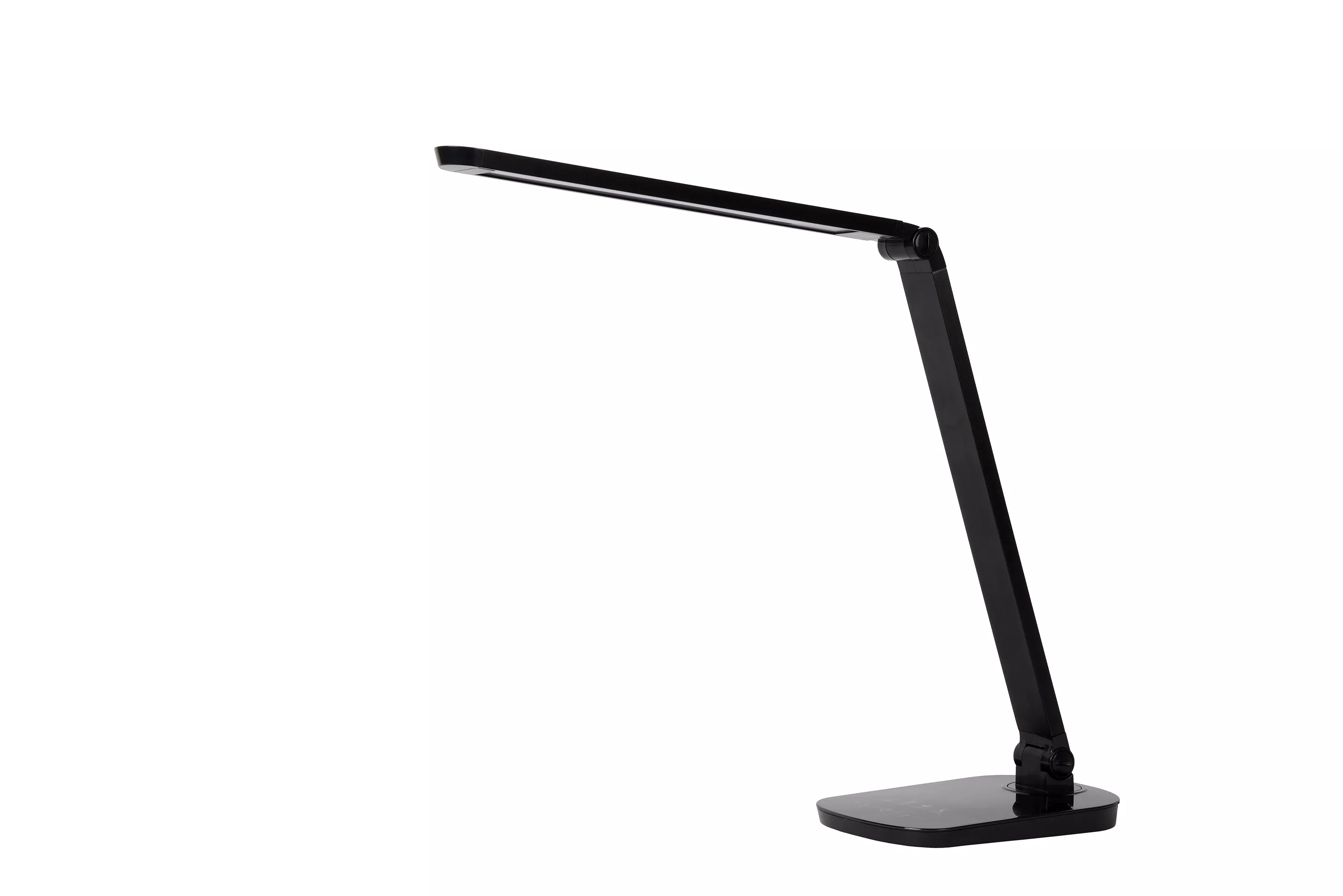 Multifunkčná stolová lampička Vario so stmievateľným LED zdrojom pomocou dotykového stmievača a nastaviteľným ramenom v čiernej farbe. (čierna)