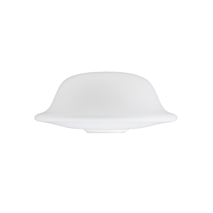 Jemné sklenené tienidlo Butler od Umage v bielom vyhotovení, ktoré možno zavesiť alebo z neho vytvoriť stolnú či stojaciu lampu. (biela)
