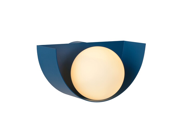 Dekoratívna nástenná lampa Benni v modrej farbe dodá svetlo vašej spálni, obývačke alebo chodbe. (modrá)