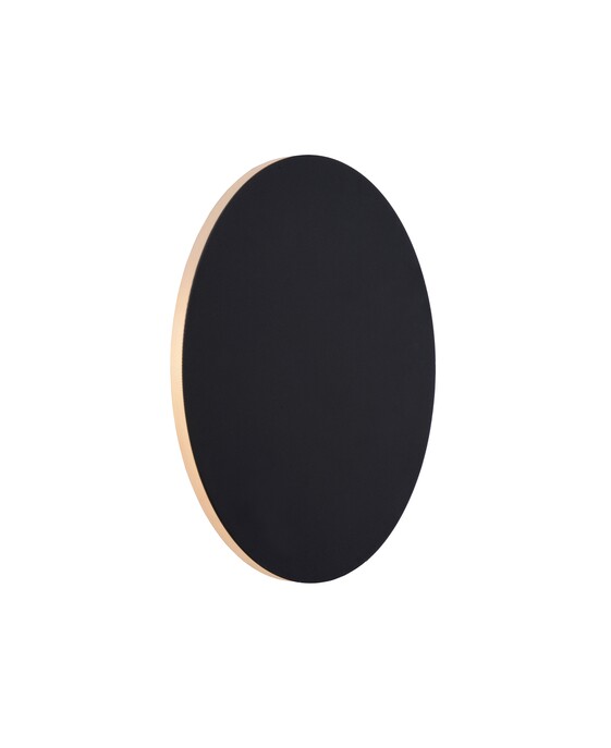 Nástenné svietidlo Eklyps vytvorí na stene okrúhlu žiaru, dostupné v čiernej farbe.