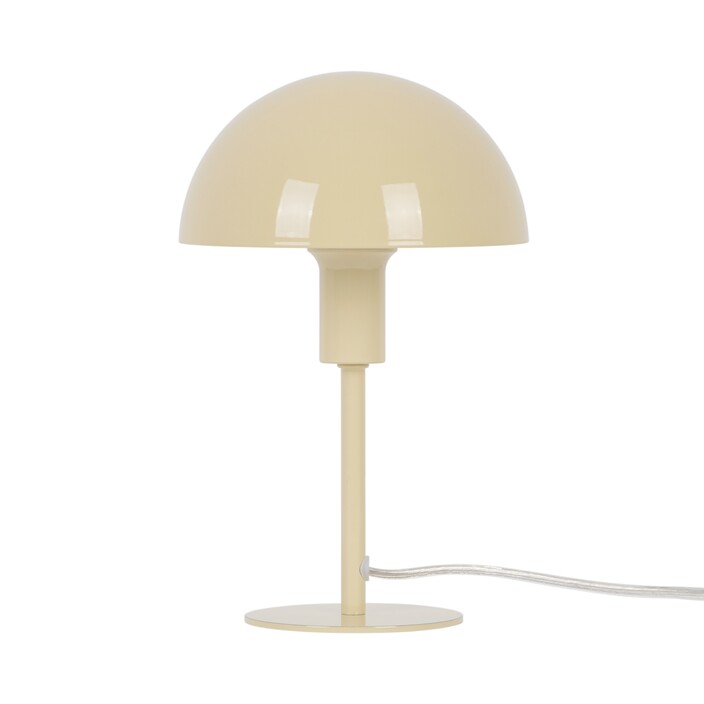 Nadčasová séria Ellen Mini od Nordluxu – malé tienidlo stolovej lampičky poskytuje mäkké svetlo. K dispozícii v 8 moderných farbách. (žltá)