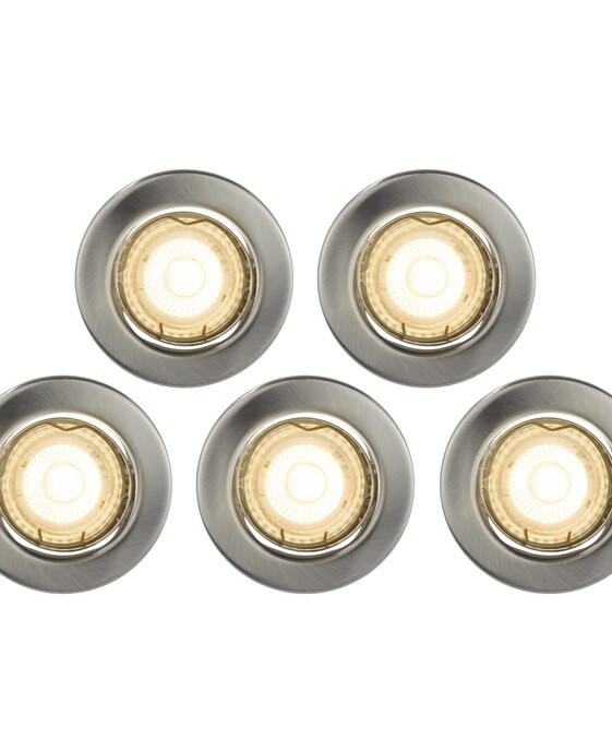 Set 5 klasických okrúhlych svietidiel na použitie v interiéri s kovovým rámom, ktoré krásne zapadnú do každého domova – to je Nordlux Canis v 3 farebných vyhotoveniach.