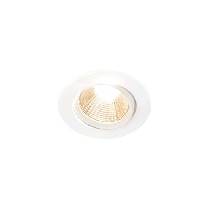 Zabudovateľné svietidlo Fremont od Nordluxu. Nastaviteľný sklon svetla, úsporné LED vyhotovenie, 3 farebné varianty. (biela)