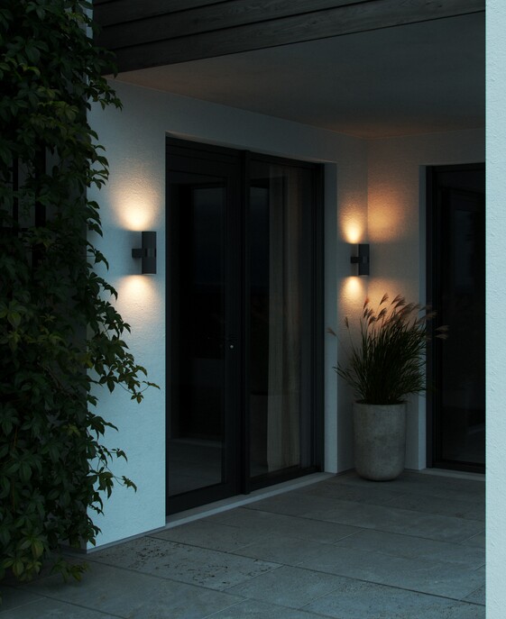 Nordlux Kyklop Ripple je moderné vonkajšie nástenné svietidlo so zvlneným povrchom, ktorý osvetľuje okolie smerom nahor i dole. K dispozícii v čiernej a hrdzavej farbe.